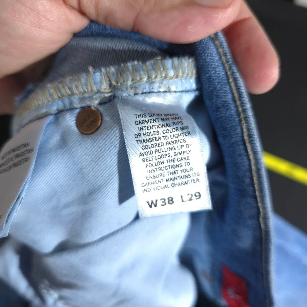 Lucky Brand Bootcut Jeans Mens 38x29 Blue Wash Stretch Denim Casual Wear Western